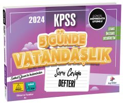 Dizgi Kitap 2024 KPSS Lisans Önlisans Ortaöğretim Vatandaşlık 5 Günde Soru Cevap Defteri