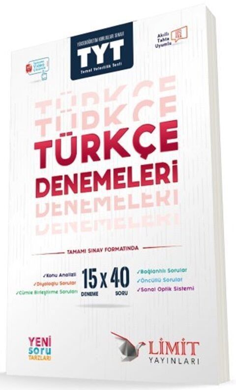 Limit Yayınları TYT Türkçe Yeni Soru Tarzları ile Denemeleri