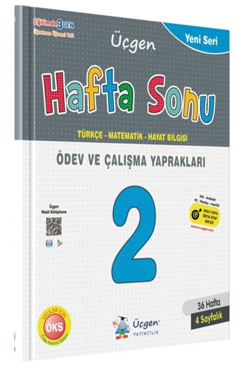 2. Sınıf Yeni Seri Hafta Sonu Ödev ve Çalışma Yaprakları 36 Hafta Üçgen Akademi Yayınları