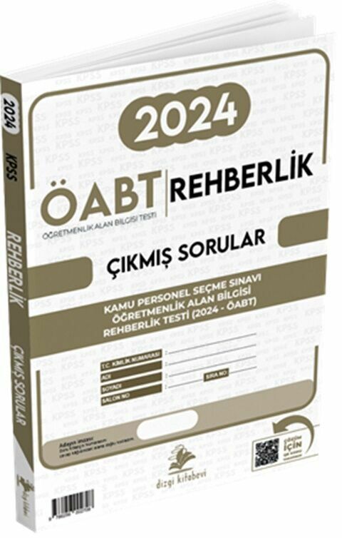 Dizgi Kitap ÖABT Rehberlik 2024 Sınavı Çıkmış Sorular Çözümlü Dizgi Kitap Yayınları