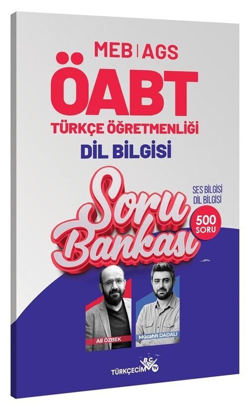 Türkçecim TV ÖABT MEB-AGS Türkçe Öğretmenliği Dil Bilgisi Soru Bankası Çözümlü - Ali Özbek, Mücahit Dadalı Türkçecim TV Yayınları