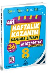 8. Sınıf Matematik Haftalık Kazanım Denemeleri Arı Yayınları