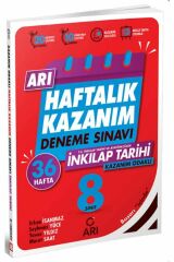 8. Sınıf TC İnkılap Tarihi ve Atatürkçülük Haftalık Kazanım Denemeleri Arı Yayınları