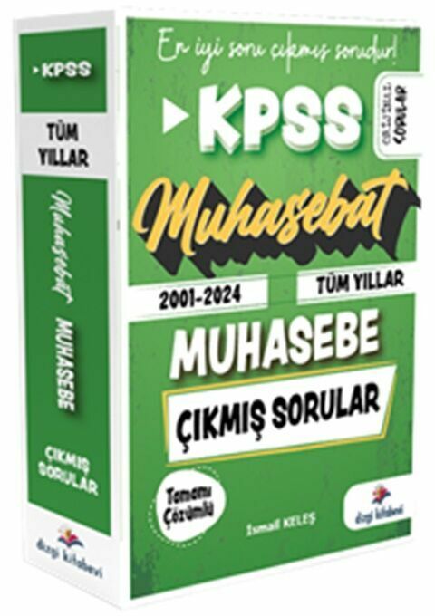 Dizgi Kitap 2025 KPSS A Grubu Muhasebe Muhasebat Çıkmış Sorular 2001-2024 Tüm Yıllar Çözümlü