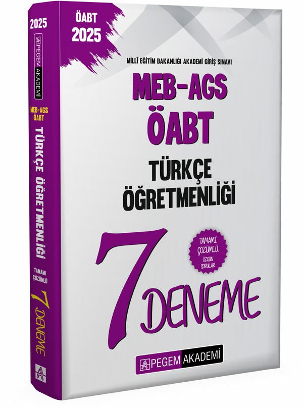 Pegem 2025 ÖABT MEB-AGS Türkçe Öğretmenliği 7 Deneme Çözümlü Pegem Yayınları