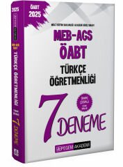 Pegem 2025 ÖABT MEB-AGS Türkçe Öğretmenliği 7 Deneme Çözümlü Pegem Yayınları