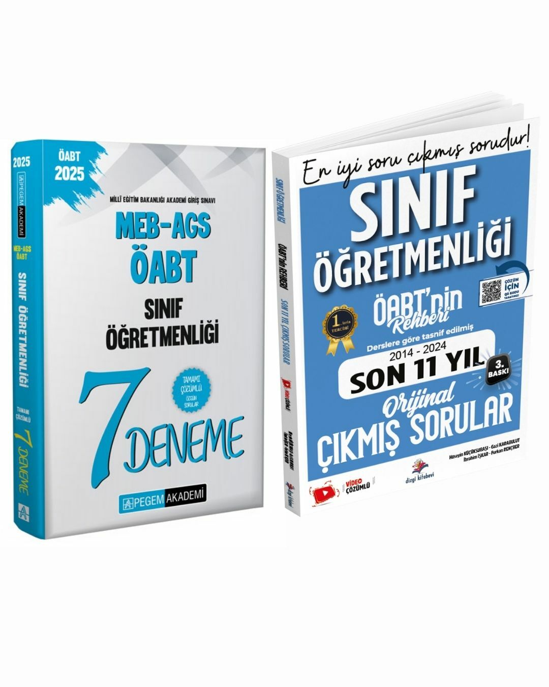 Pegem 2025 ÖABT MEB-AGS Sınıf Öğretmenliği 7 Deneme ve Dizgi Son 11 Yıl Çıkmış Soru 2 li Set