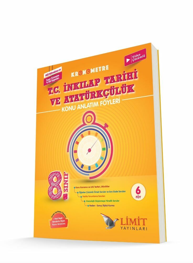 Limit Yayınları 8. Sınıf LGS T.C. İnkılap Tarihi ve Atatürkçülük Kronometre Konu Anlatım Föyleri