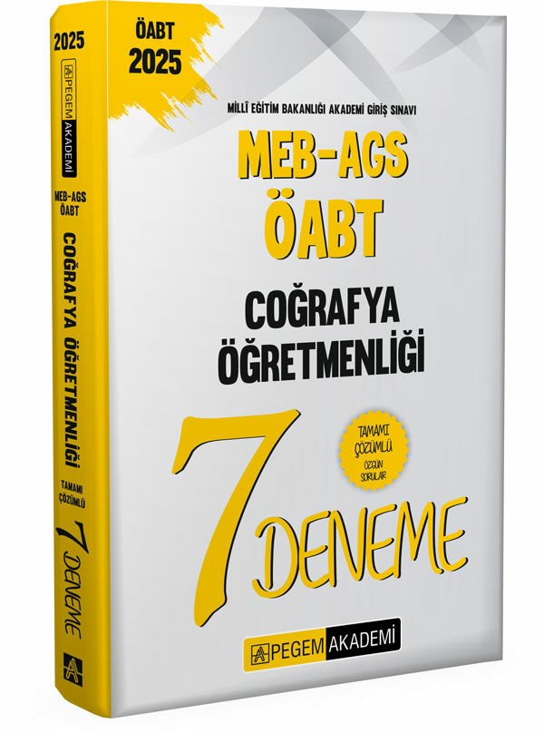 Pegem 2025 ÖABT MEB-AGS Coğrafya 7 Deneme Çözümlü Pegem Yayınları