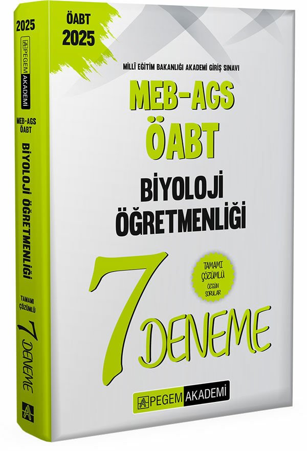 Pegem 2025 ÖABT MEB-AGS Biyoloji Öğretmenliği 7 Deneme Çözümlü Pegem Yayınları