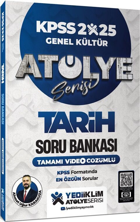 Yediiklim Yayınları 2025 KPSS Genel Kültür Tarih Atölye Serisi Tamamı Video Çözümlü Soru Bankası