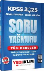 Yediiklim Yayınları 2025 KPSS Genel Yetenek Genel Kültür Tüm Dersler Soru Yağmuru