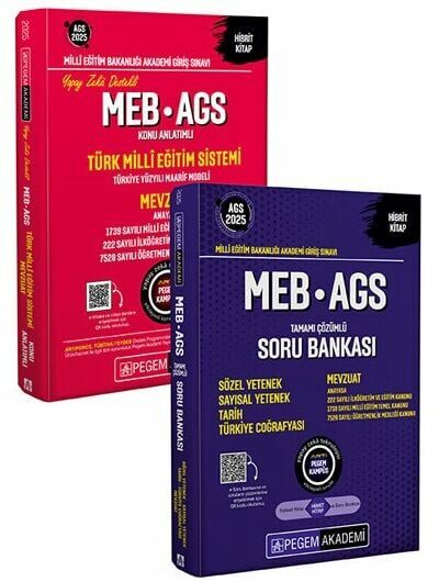 Pegem 2025 MEB-AGS Türk Milli Eğitim ve Mevzuat Konu+Sözel-Sayısal Tarih, Coğrafyası Soru 2 li