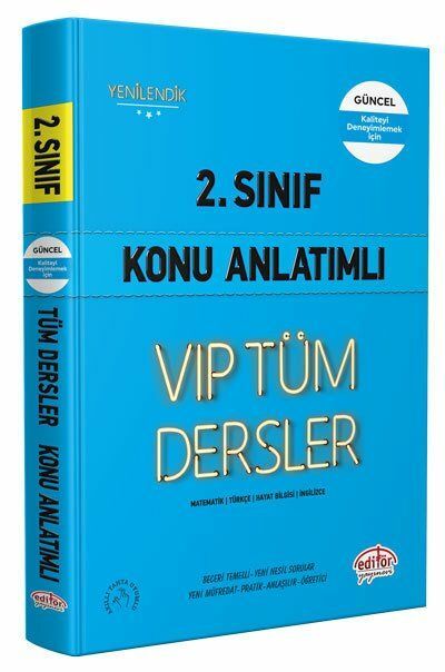 Editör Yayınevi 2. Sınıf VIP Tüm Dersler Konu Anlatımlı Mavi Kitap