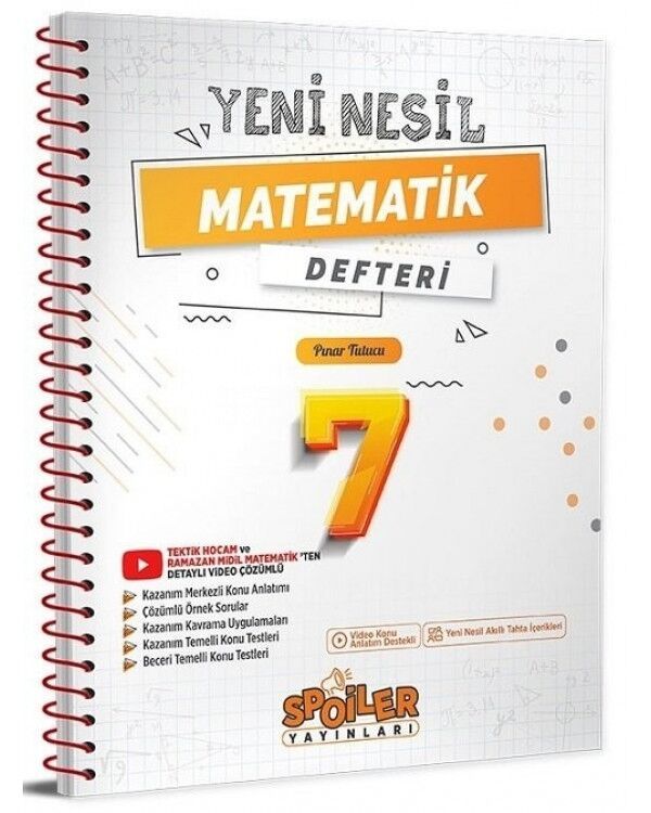 Spoiler Yayınları 7. Sınıf Matematik Yeni Nesil Defter