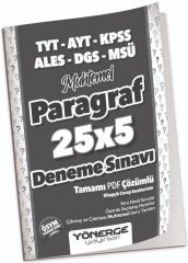 Yönerge YKS TYT AYT KPSS ALES DGS MSÜ Muhtemel Paragraf 25x5 Deneme Çözümlü Yönerge Yayınları