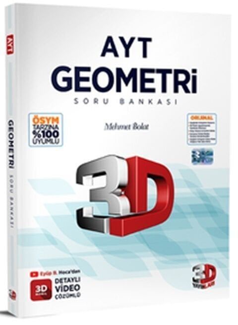 3D Yayınları YKS AYT Geometri Soru Bankası Video Çözümlü 3D Yayınları