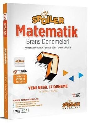 Spoiler Yayınları 7. Sınıf Spoiler Matematik Branş Denemeleri