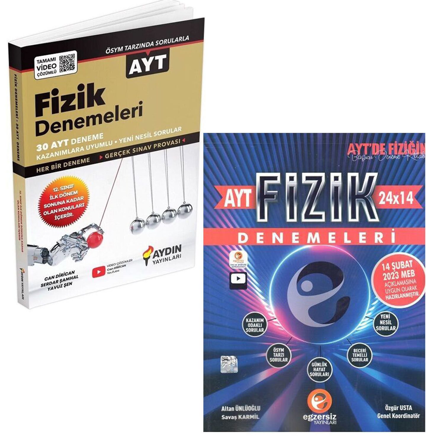 Aydın Yayınları AYT Fizik 30 Deneme ve Egzersiz Yayınları AYT Fizik Denemeleri Özel Baskı Set