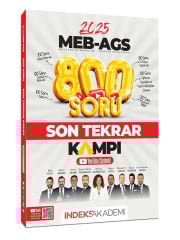 İndeks Akademi 2025 MEB-AGS Tüm Dersler Son Tekrar Kampı 800 Soru Bankası Video Çözümlü İndeks