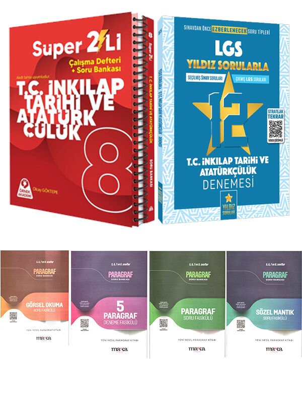 Marka Yayınları LGS 2025 Paragraf Soru Örnek Sosyal Süper 2li ve Yıldız Sosyal Deneme Seti