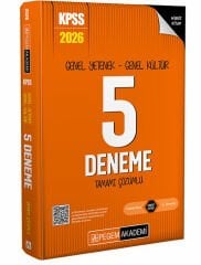 Pegem 2026 KPSS Genel Yetenek Genel Kültür 5 Deneme Çözümlü Pegem Akademi Yayınları