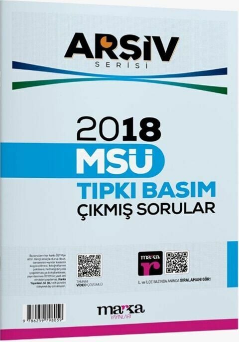 Marka Yayınları 2018 MSÜ Tıpkı Basım Çıkmış Sorular