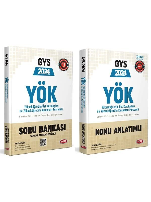 Data 2024 GYS YÖK Üst Kuruluşları ile YÖK Personeli GYS Soru ve Konu 2 li Set Data Yayınları