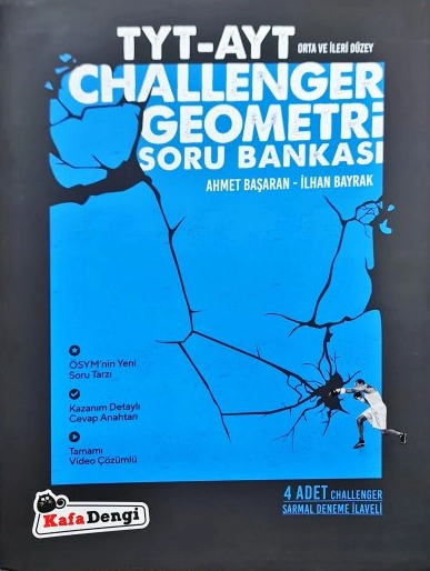 TYT Challenger Geometri Soru Bankası (Tümü Video Çözümlü) Kafa Dengi Yayınları