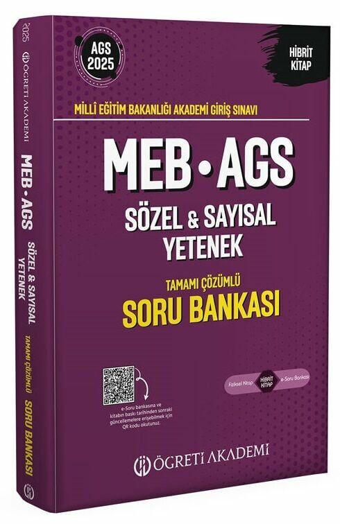 Öğreti 2025 MEB-AGS Sözel-Sayısal Yetenek Soru Bankası Çözümlü Öğreti Akademi Yayınları