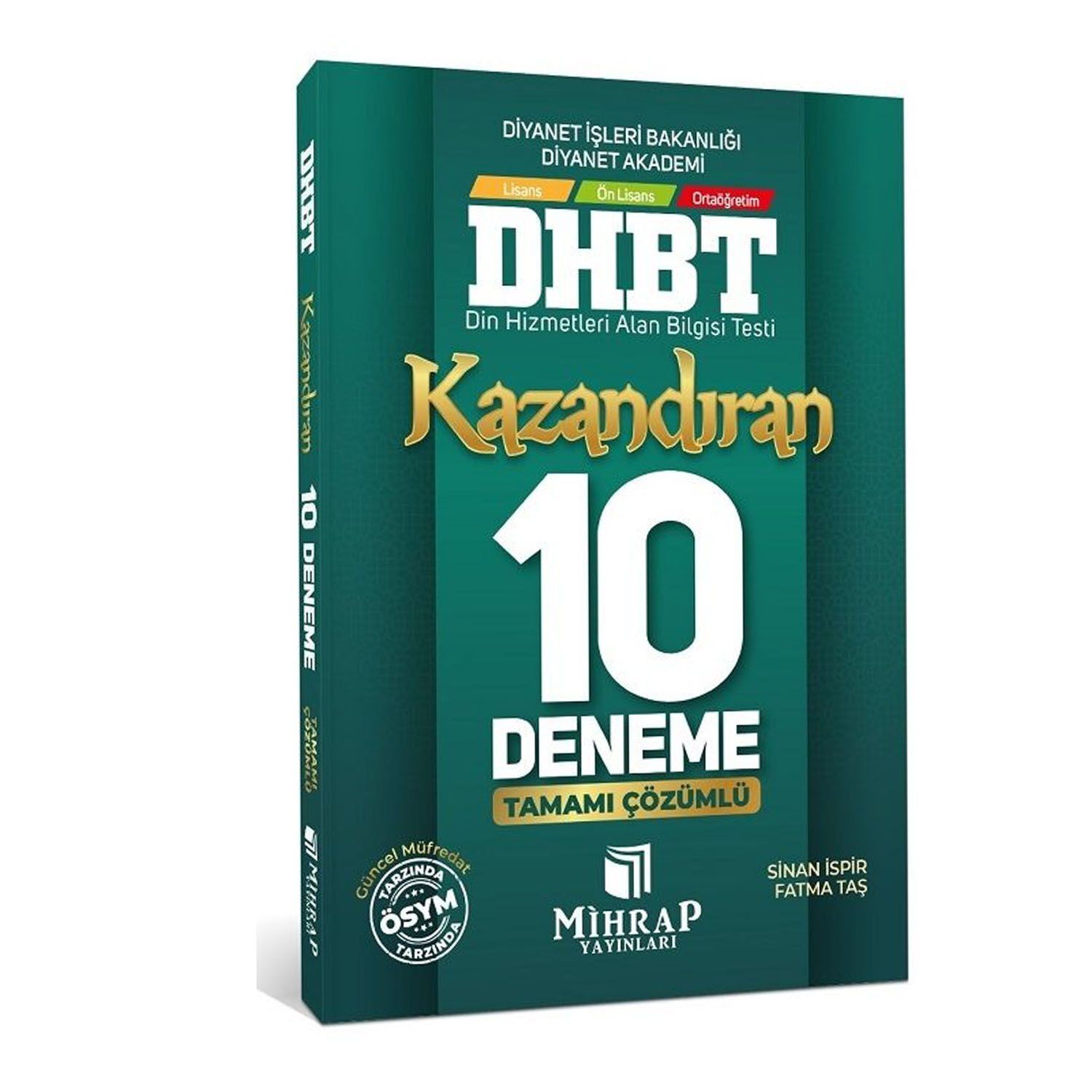 Mihrap DHBT Tüm Adaylar Kazandıran 10 Deneme - Sinan İspir Mihrap Yayınları