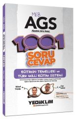 Yediiklim 2025 MEB-AGS Eğitimin Temelleri ve Türk Milli Eğitim Sistemi 1001 Soru Cevap Soru Bankası Çözümlü - Bülent Tanık, Can Köni Yediiklim Yayınları