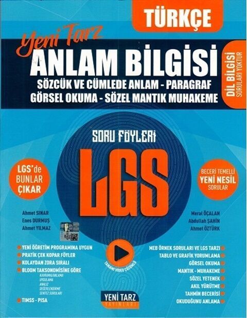 Yeni Tarz 8. Sınıf LGS Anlam Bilgisi Soru Föyleri