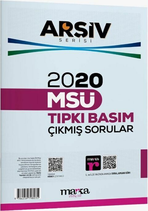 Marka Yayınları 2020 MSÜ Tıpkı Basım Çıkmış Sorular