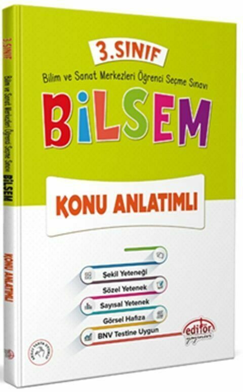 Editör Yayınevi 3. Sınıf Bilsem Konu Kitabı