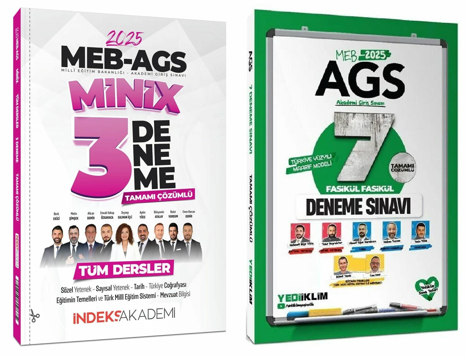 Yediiklim + İndeks 2025 MEB-AGS 7+3 Deneme 2 li Set Yediiklim + İndeks Akademi Yayınları