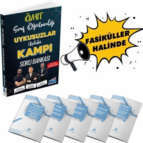 Dizgi Kitap ÖABT Sınıf Öğretmenliği Uykusuzlar Kulubü Kampı Soru Bankası Fasikül Set