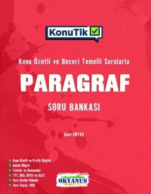 Okyanus YKS TYT AYT KPSS Tüm Adaylar İçin Paragraf KonuTik Konu Özetli Soru Bankası Okyanus Yayınları
