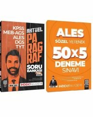 İndeks 2025 ALES Paragraf Soru Bankası + Sözel Yetenek 5 Deneme 2 li Set - Berk Ekici İndeks