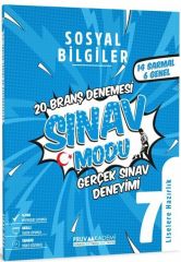 Pruva Akademi 7. Sınıf Sosyal Bilgiler Sınav Modu 20 Deneme