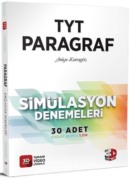 3D Yayınları TYT Paragraf Simülasyon 30 lu Denemeleri