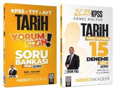 İndeks Akademi 2025 KPSS Tarih Yorum Sizin Soru Bankası + 15 Deneme 2 li Set - Aydın Yüce İndeks