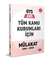 Data 2024 GYS Tüm Kamu Kurumları için Mülakat Soru Cevap Görevde Yükselme Data Yayınları