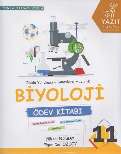 Yazıt Yayınları 11. Sınıf Biyoloji Ödev Kitabı