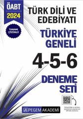 Pegem 2024 ÖABT Türk Dili ve Edebiyatı Öğretmenliği Türkiye Geneli 3 Deneme (4-5-6) Pegem Akademi