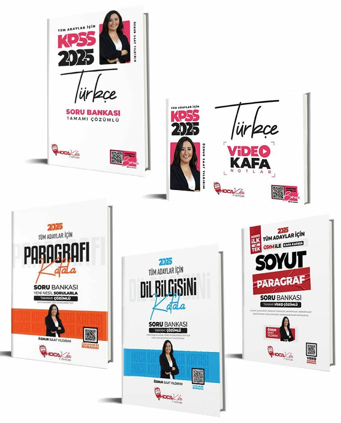 Hoca Kafası 2025 KPSS Türkçe Kafa Notlar + Soru Bankası 5 li Set - Öznur Saat Yıldırım