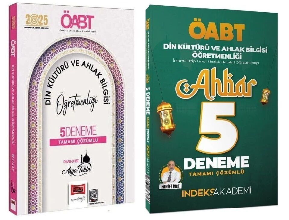Yargı + İndeks 2025 ÖABT Din Kültürü ve Ahlak Bilgisi Öğretmenliği 5+5 Deneme 2 li Set - Asya Tekin Yargı + İndeks