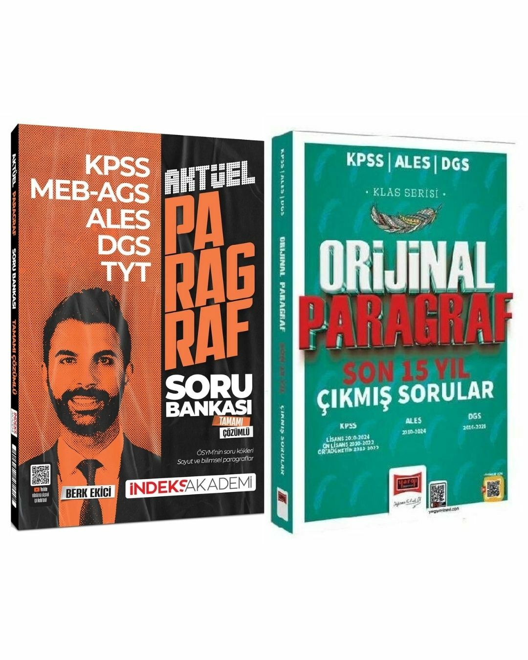 Yargı + İndeks 2025 KPSS ALES DGS Paragraf Klas Çıkmış Sorular + Soru Bankası 2 li Set Yargı + İndeks