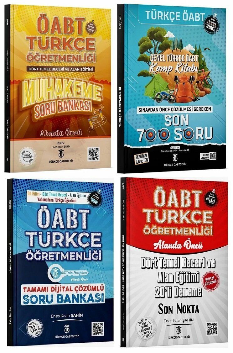 Türkçe Öabtdeyiz ÖABT Türkçe Öğretmenliği Soru Bankası + Deneme 4 lü Set Türkçe Öabtdeyiz
