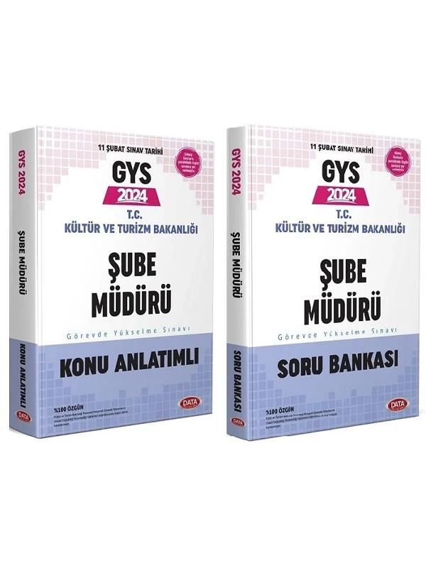 Data 2024 GYS Kültür ve Turizm Bakanlığı Şube Müdürlüğü Konu + Soru 2 li Set Görevde Yükselme Data
